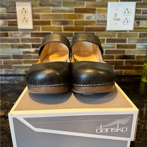Dansko Black Leather Mary Jane Beatrice. Size 38.(8}. - Picture 2 of 11